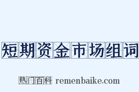 短期资金市场组词是什么意思的图片